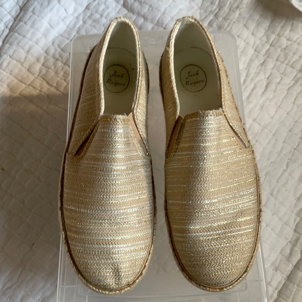 Jack Rogers linen canvas slip on sneaker